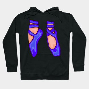 Ballerina's Blue Ballet Shoes Hoodie